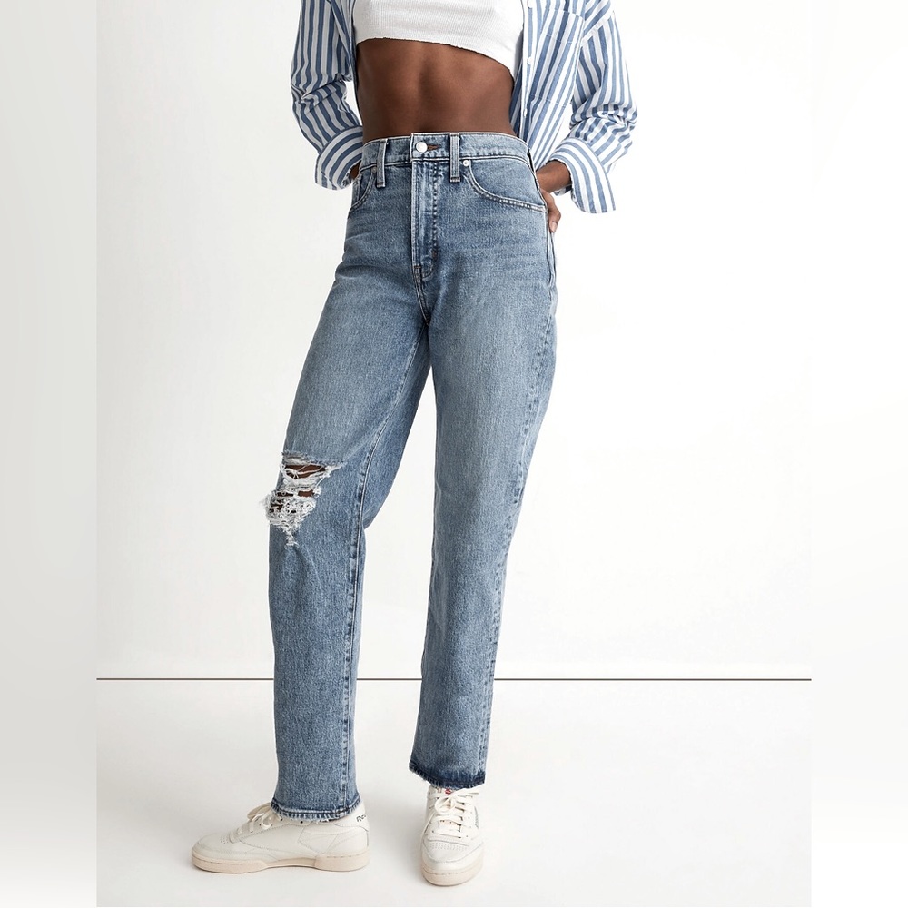 NWT Madewell The Petite Perfect Vintage Straight Jean in Kingsbury Wash